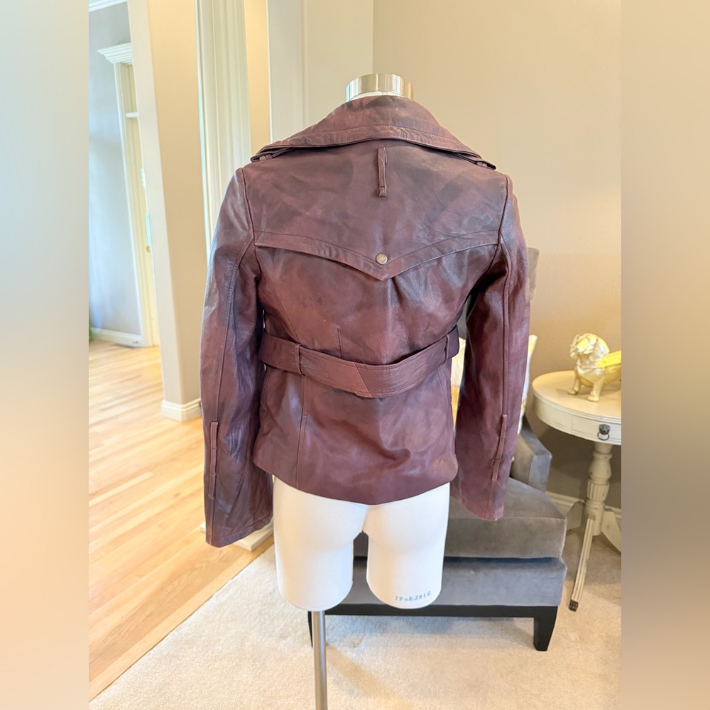 All Saints Vintage Leather Jacket (Size Medium) - Picture 4 of 11